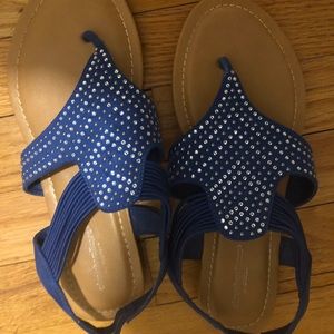 Royal blue studded cloud walker  size 8W